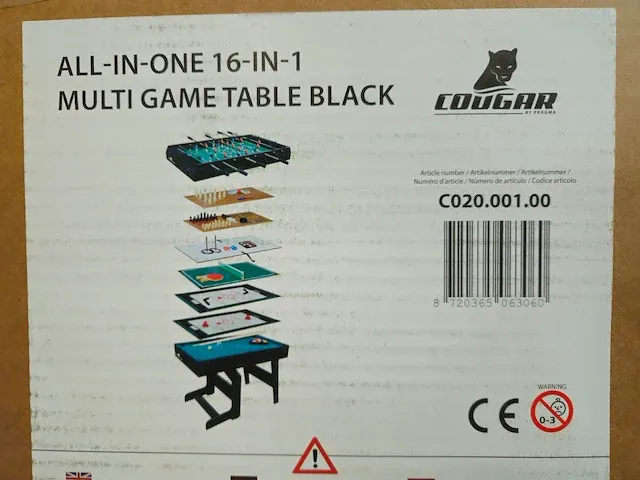 Opklapbare multi speeltafel | 16 in 1 - afbeelding 2 van  3