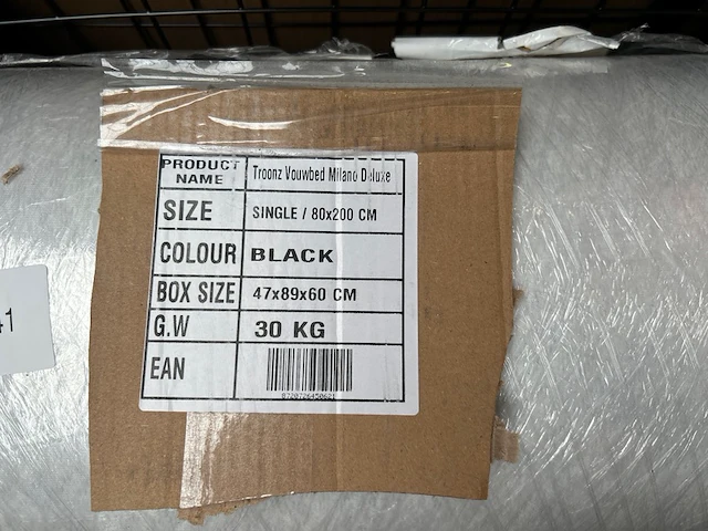Opklapbed/vouwbed met matras 80x200 troonz, milano deluxe - afbeelding 7 van  7