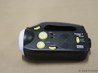 Oplaadbare solar trendy dynamo zaklamp/radio | model gm725 | nieuw in doos - afbeelding 3 van  7