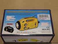 Oplaadbare solar trendy dynamo zaklamp/radio | model gm725 | nieuw in doos - afbeelding 2 van  7