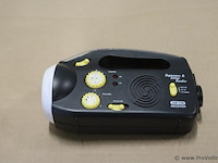 Oplaadbare solar trendy dynamo zaklamp/radio | model gm725 | nieuw in doos - afbeelding 3 van  7