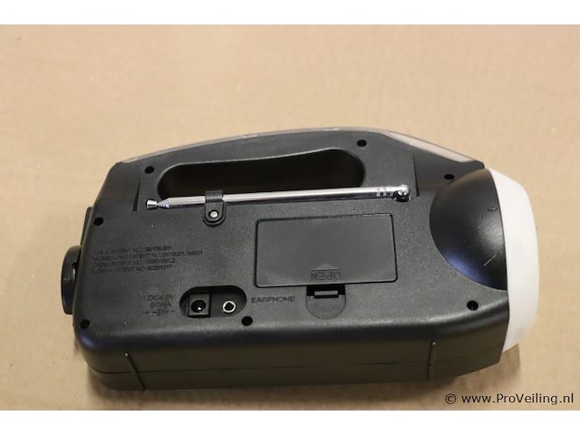 Oplaadbare solar trendy dynamo zaklamp/radio | model gm725 | nieuw in doos - afbeelding 5 van  7