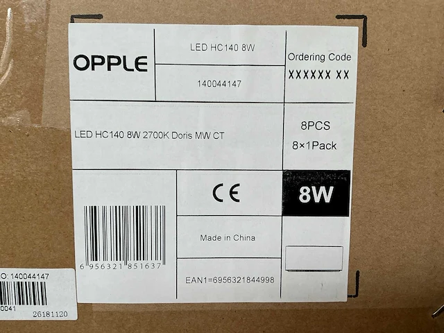 Opple 140044147 led doris 8w (80x) - afbeelding 4 van  4