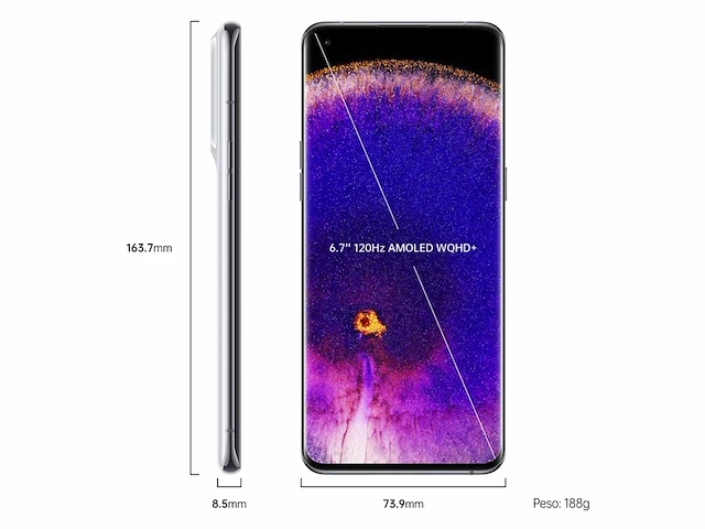 Oppo find x5 pro smartphone ram 12 gb + rom 256 gb ceramic white 6,7 inch - afbeelding 2 van  5