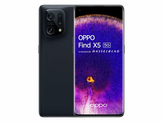 Oppo find x5 smartphone zwart - afbeelding 1 van  4
