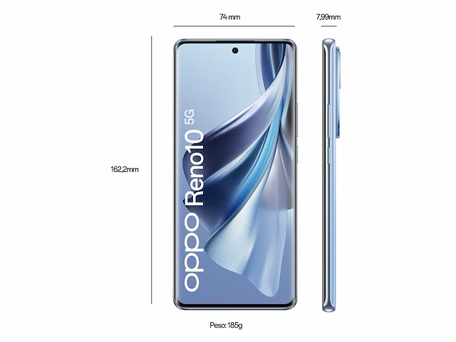 Oppo reno smartphone 5g ai drievoudige camera amoled 5000mah ram 8gb blauw - afbeelding 5 van  6