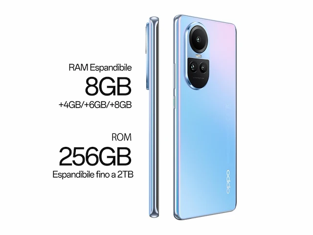 Oppo reno smartphone 5g ai drievoudige camera amoled 5000mah ram 8gb blauw - afbeelding 6 van  6