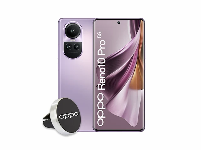 Oppo reno10 pro smartphone 5g 6,7 inch 120 hz amoled 4600 mah ram 12gb glossy purple - afbeelding 1 van  5