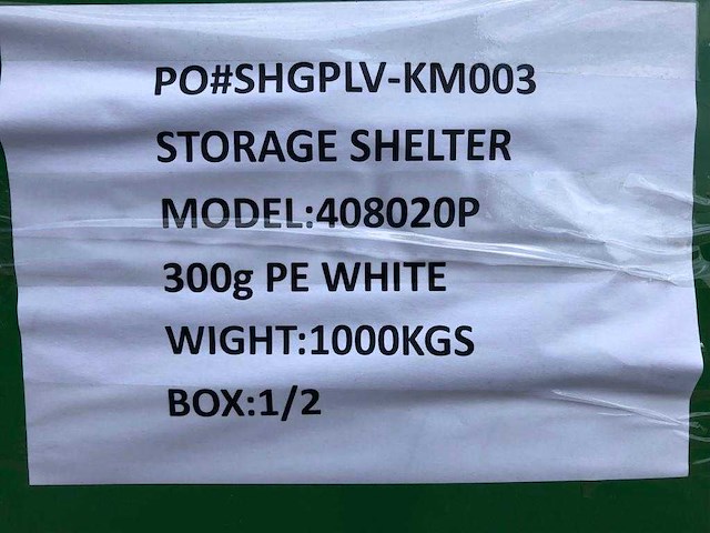 Opslag tent/storage building ev-40-80-20 - afbeelding 8 van  9