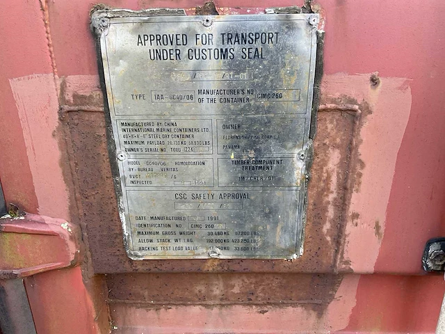 Opslagcontainer 40 feet - afbeelding 2 van  5