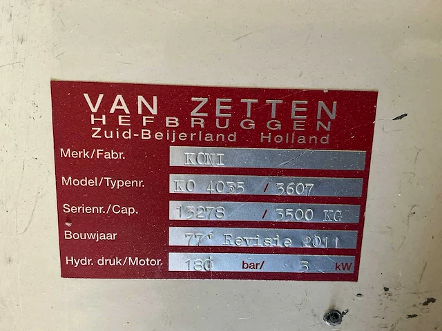 Opslagcontainer met stertil koni 4-koloms hefbrug 3,5 ton - afbeelding 8 van  18