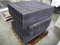 Opsluitbanden van beton -kleur zwart - 10x30x100cm - 48 stuks