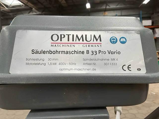 Optimum b33 pro vario kolomboormachine - afbeelding 5 van  6
