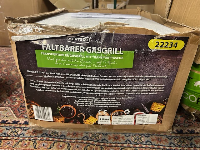 Opvouwbare gasbarbecue met transporttas meateor - afbeelding 3 van  7