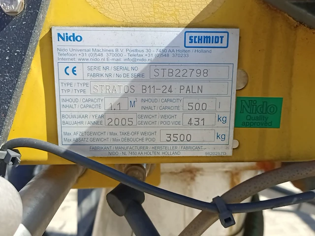 Opzet nat zoutstrooier 1.1 m³, nido, stratos b11-24 paln, 2005 - afbeelding 10 van  12