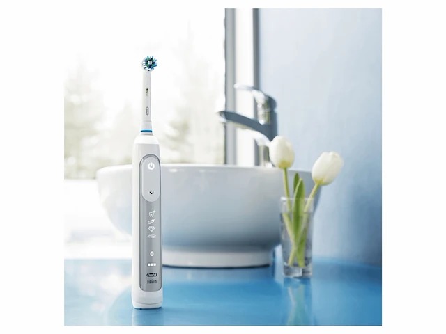 Oral b genius 8900 elektrische tandenborstel duoverpakking wit - afbeelding 3 van  4