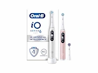 Oral-b io 6 - elektrische tandenborstels - wit en roze - afbeelding 1 van  2