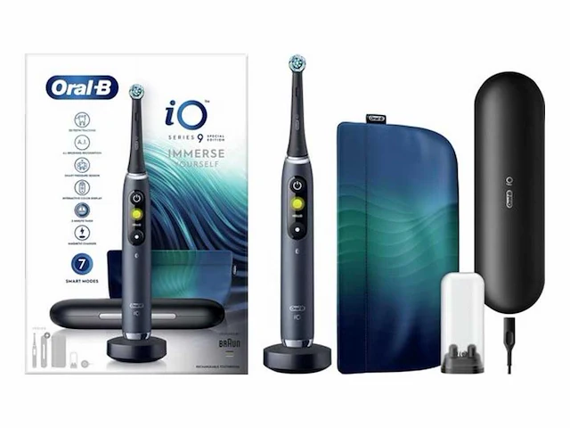 Oral-b io9 - elektrische tandenborstel - black onyx special edition - afbeelding 1 van  2