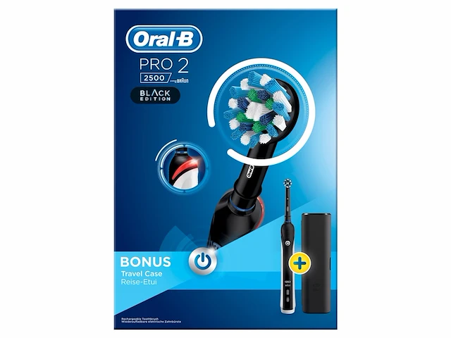 Oral b pro 2 2500 elektrische tandenborstel zwart - afbeelding 2 van  5
