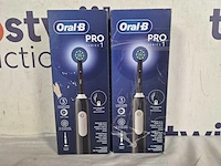 Oral-b pro series 1 - zwarte - elektrische tandenborstel - ontworpen door braun - afbeelding 2 van  2