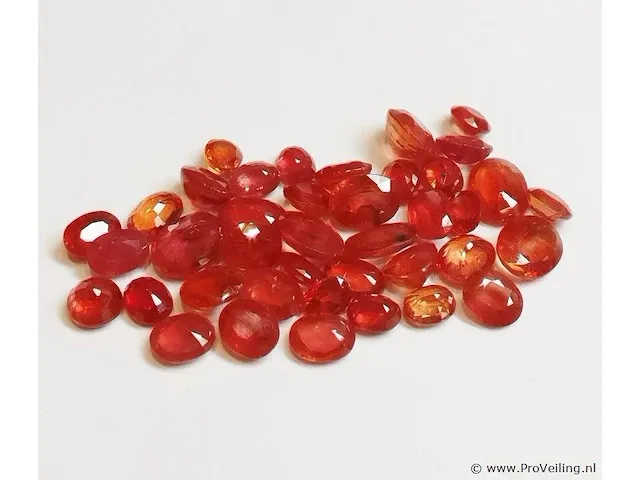 Orange sapphire 30.14ct gra certified - afbeelding 3 van  8