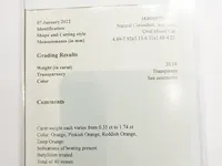 Orange sapphire 30.14ct gra certified - afbeelding 7 van  8