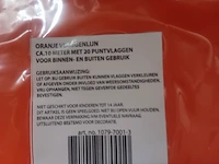 Oranje vlagetjes 10 meter 20 vlagetjes per streng aantal 3 strengs. - afbeelding 5 van  5