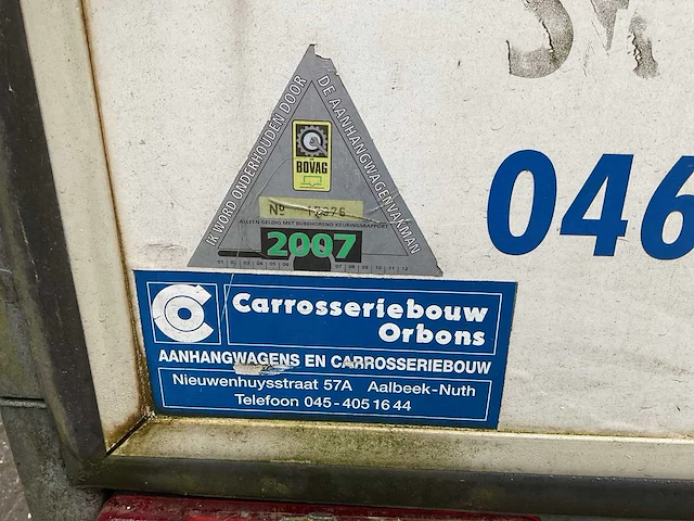 Orbons p3 aanhangwagen met gesloten opbouw - afbeelding 7 van  15
