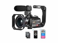 Ordro 4k camcorder ultra 1080p 60fps video vlog camera 12x optische lens 3.1'' ips touchscreen wifi digitale recorder - afbeelding 1 van  4