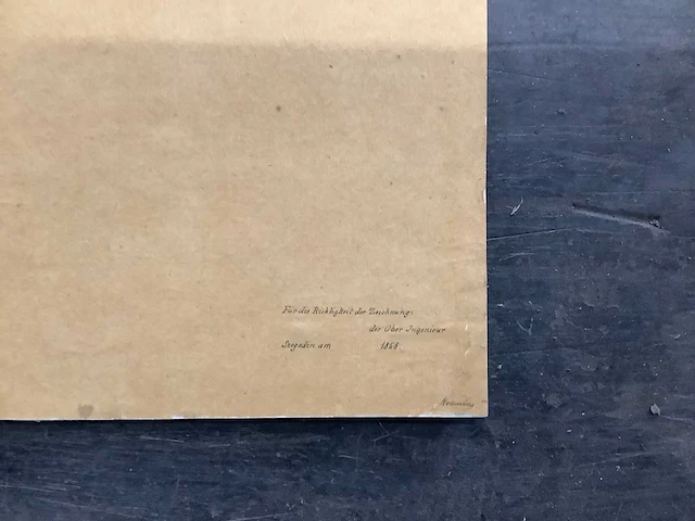 Orginele technische tekeningen thijssbrüke szegedin uit 1858 - afbeelding 3 van  51