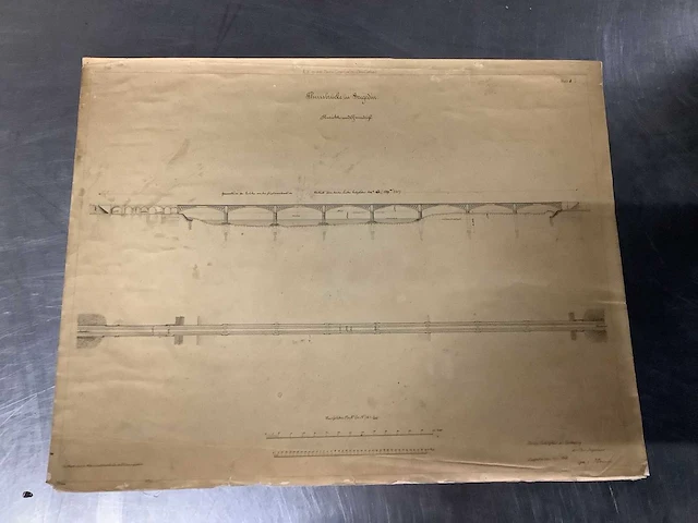 Orginele technische tekeningen thijssbrüke szegedin uit 1858 - afbeelding 24 van  51
