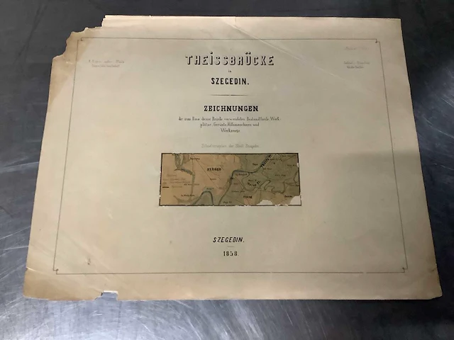Orginele technische tekeningen thijssbrüke szegedin uit 1858 - afbeelding 25 van  51