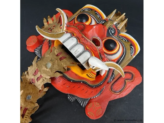 Origineel houten indisch masker - afbeelding 2 van  5
