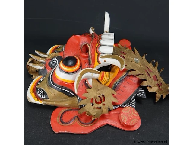 Origineel houten indisch masker - afbeelding 3 van  5