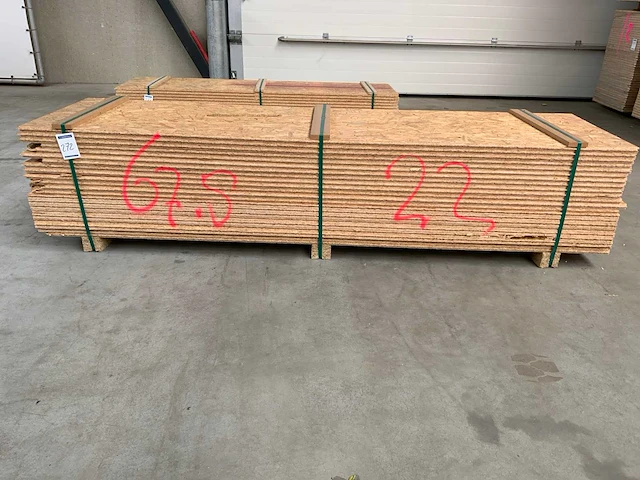 Osb plaat 2500x675x22mm tg4 (22x) - afbeelding 2 van  7