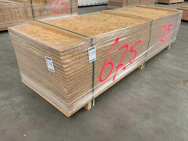 Osb plaat 2500x675x25mm tg4 (21x) - afbeelding 1 van  7