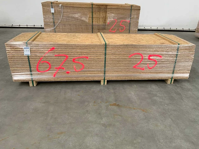 Osb plaat 2500x675x25mm tg4 (21x) - afbeelding 2 van  7