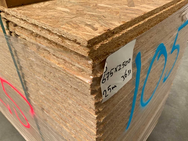 Osb plaat 2500x675x25mm tg4 (36x) - afbeelding 5 van  9