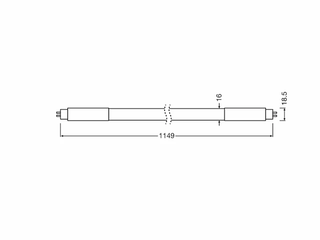 Osram set van 8 g13 led buizen voor 24 w elektronische en elektromagnetische voorschakelapparaten warm wit 3000 k - afbeelding 4 van  4