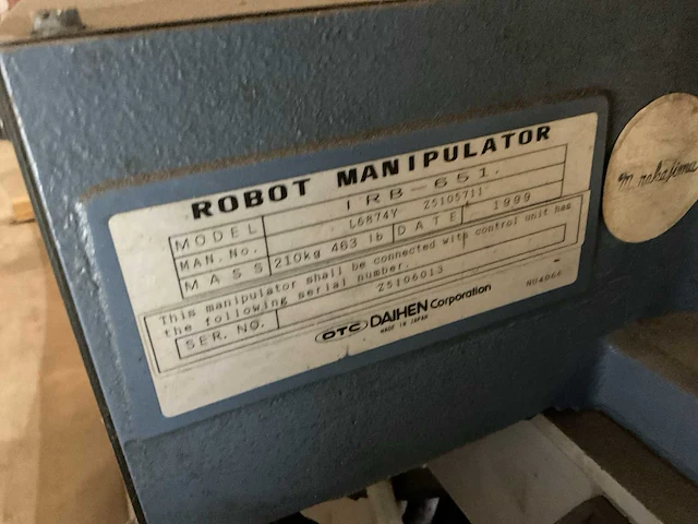 Otc irb-651 lasrobot met lasmanipulator - afbeelding 5 van  36