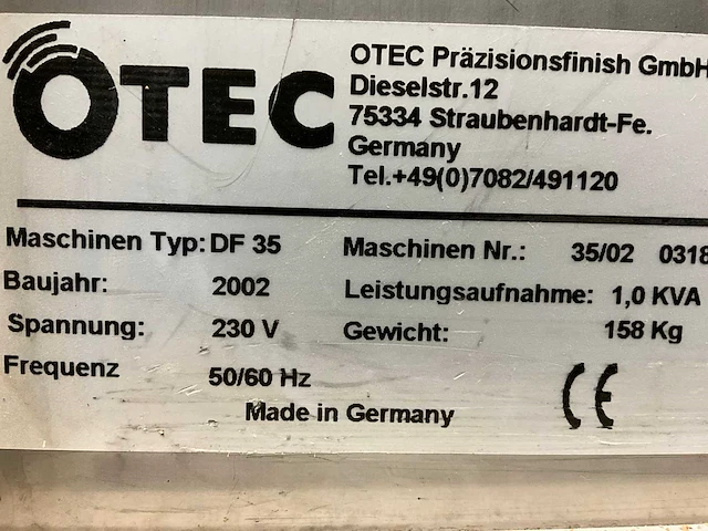 Otec df 35 polijstmachine - afbeelding 7 van  8