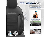 Otom stoelhoezenset comfortline 8 mm leer/textiel zwart 11-delig - afbeelding 4 van  4