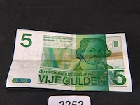 Oud 5 gulden briefje - afbeelding 1 van  3