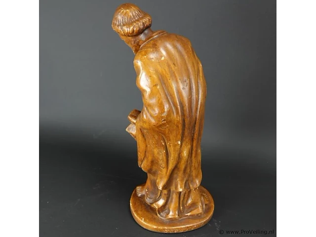 Oud aardewerk religieus beeld - afbeelding 3 van  5