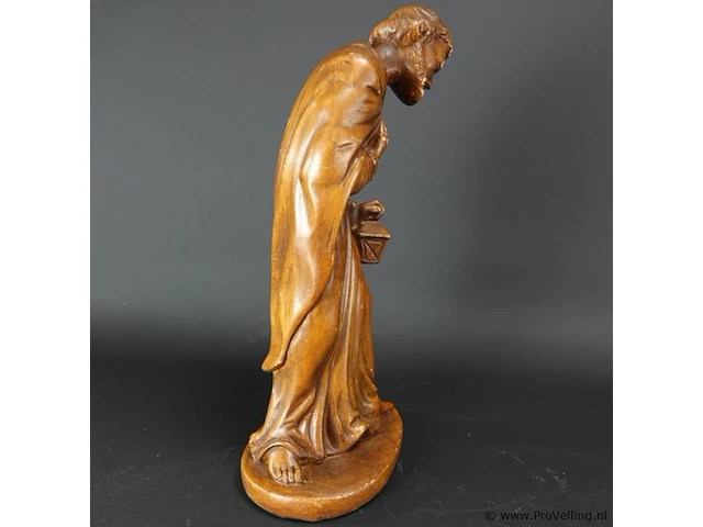 Oud aardewerk religieus beeld - afbeelding 4 van  5