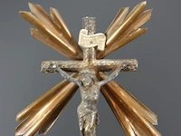 Oud altaar kruisbeeld crucifix christi - afbeelding 3 van  5