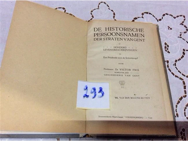 Oud boek gent - afbeelding 1 van  2