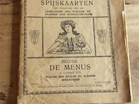 Oud boekje spijskaarten - afbeelding 1 van  3