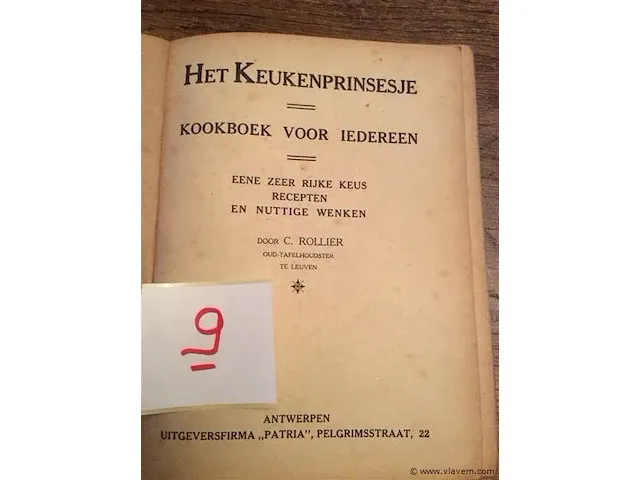 Oud kookboek ong.1920 - afbeelding 2 van  5