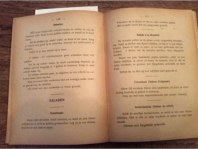 Oud kookboek ong.1920 - afbeelding 3 van  5